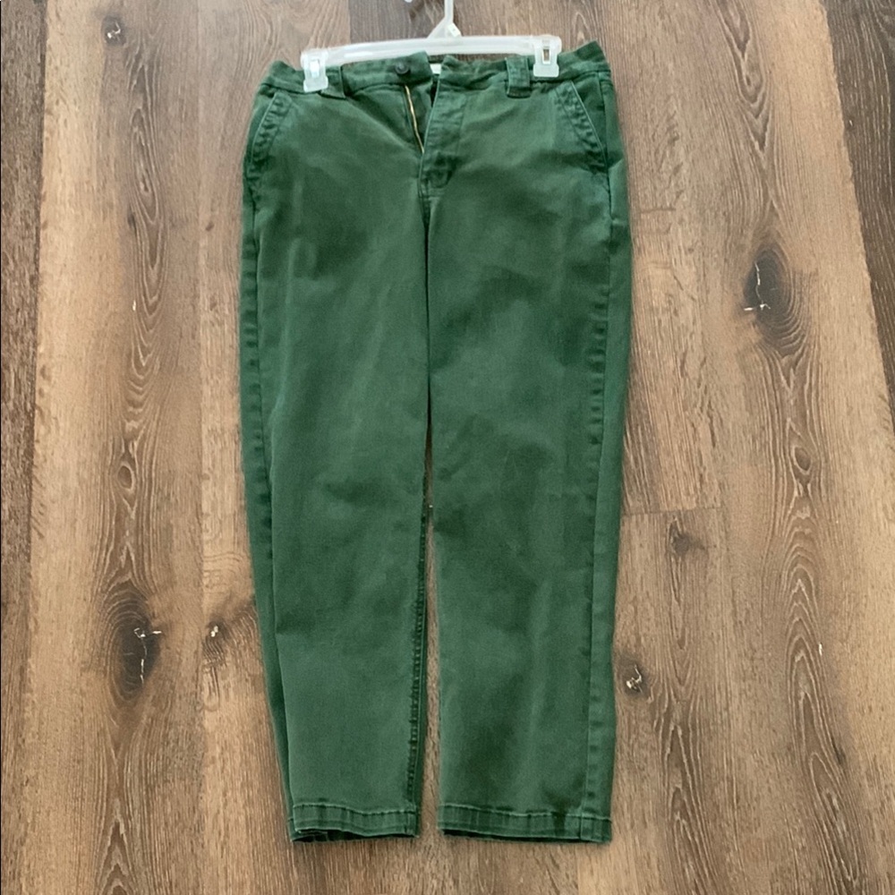 Versatile Green Straight Leg Ankle Pants